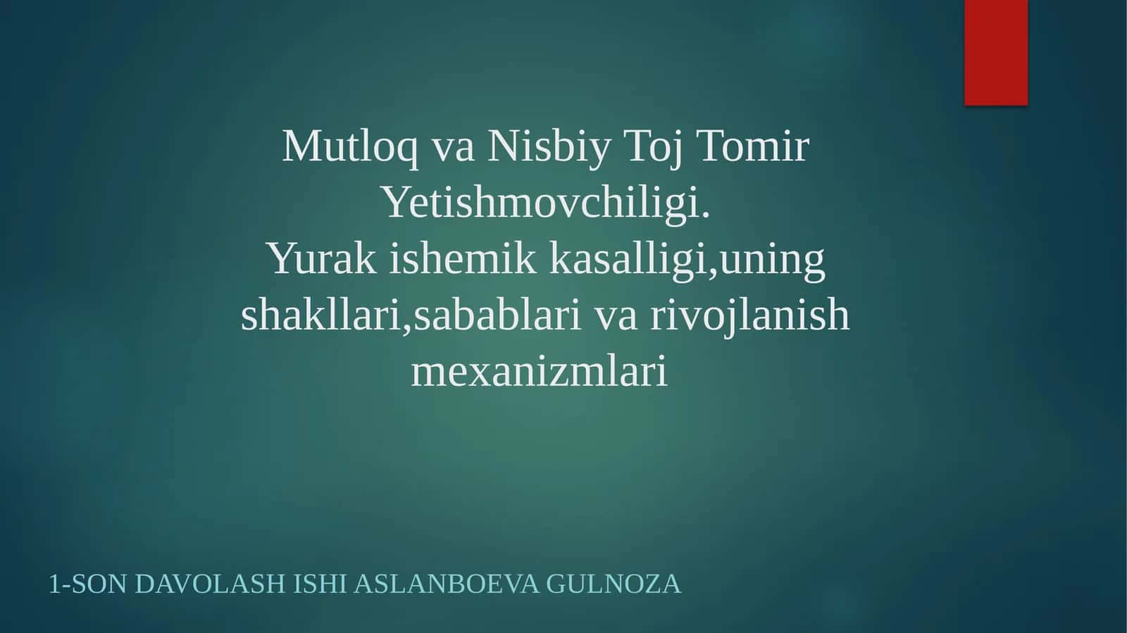 Toj Tomir Yetishmovchiligi 1