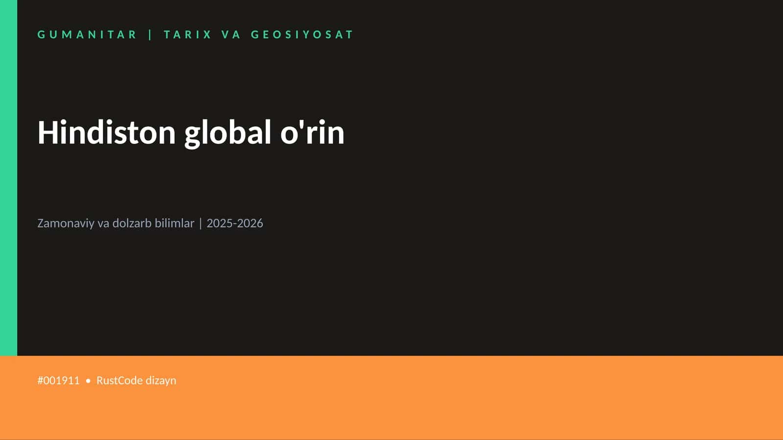 Hindiston global o'rin 1