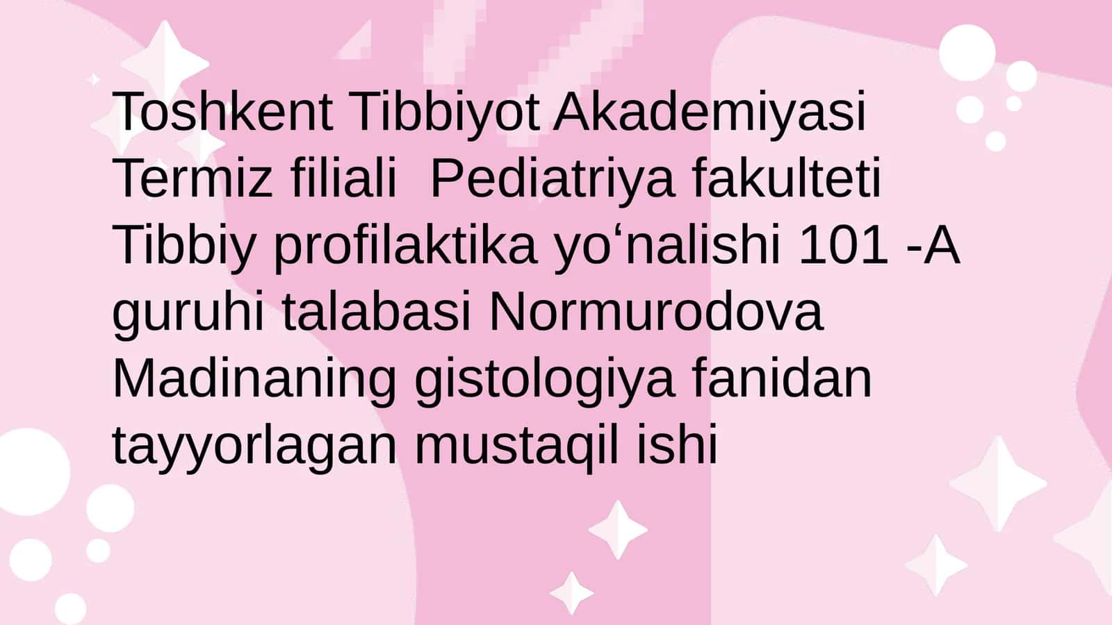 Mezenxima tuzilishi va axamiyati 1