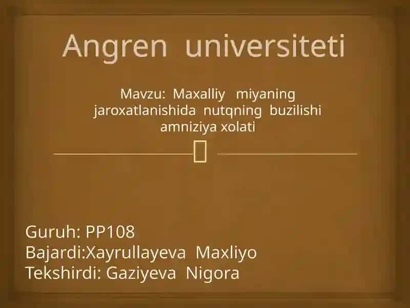 Maxalliymiyaning jaroxatlanishi 1