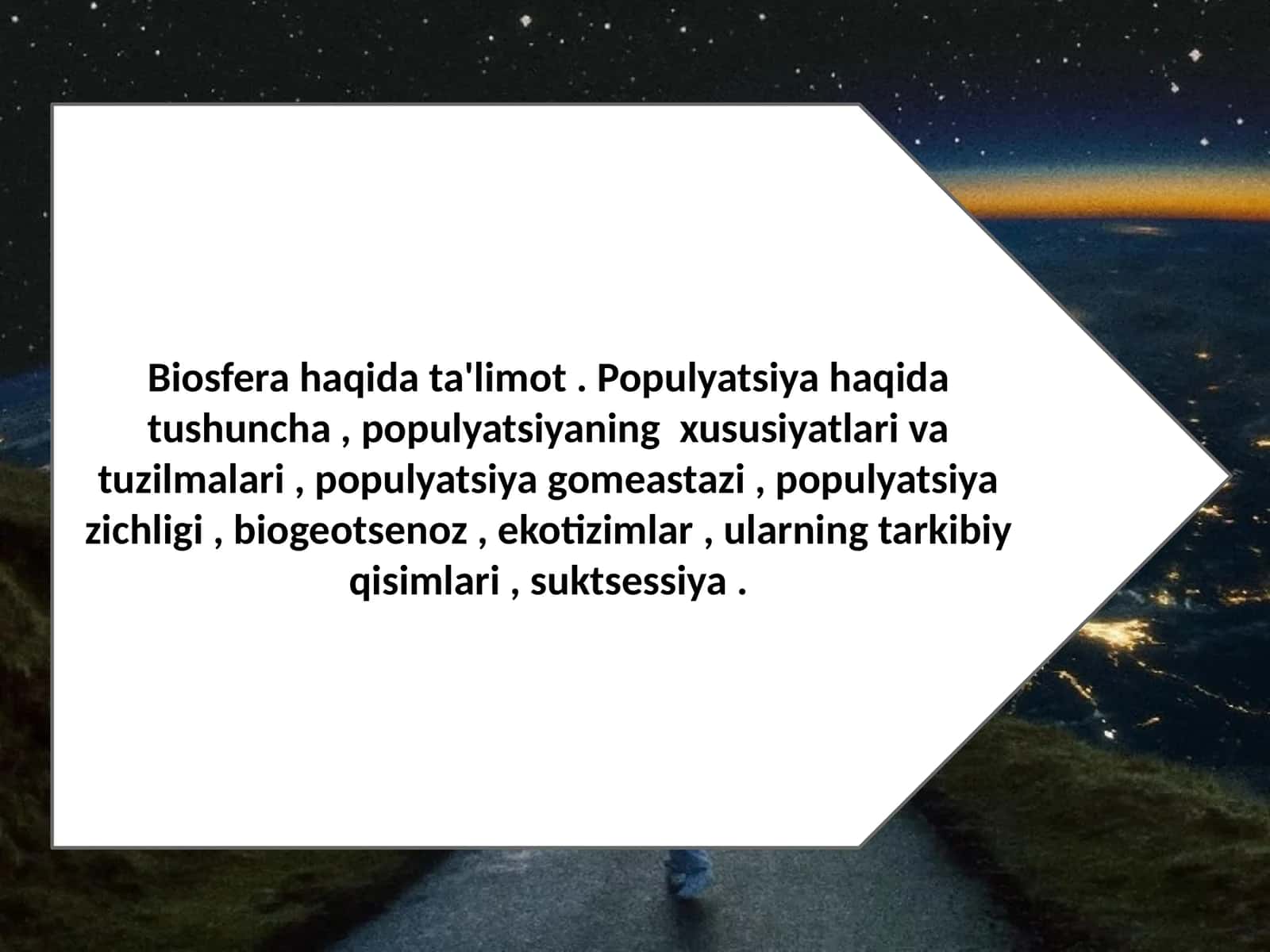 Biosfera va Populyatsiyalar 1