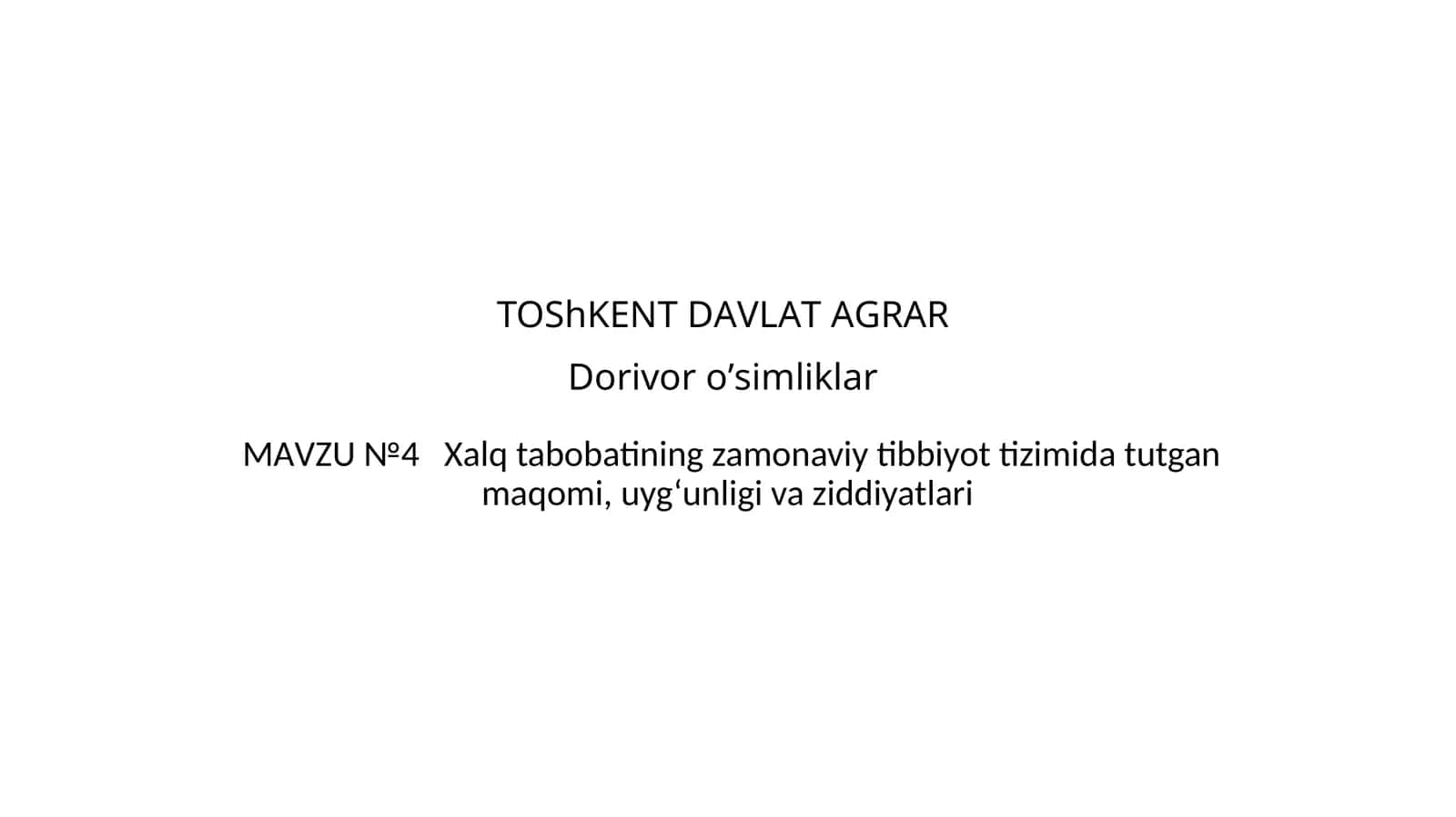 Xalq tabobatining zamonaviy tibbiyot tizimida tutgan maqomi, uyg‘unligi va ziddiyatlari 1