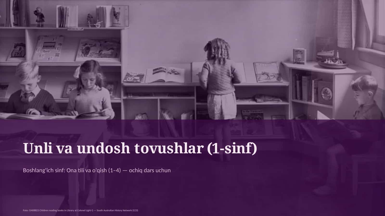 Unli va undosh tovushlar (1-sinf) 1