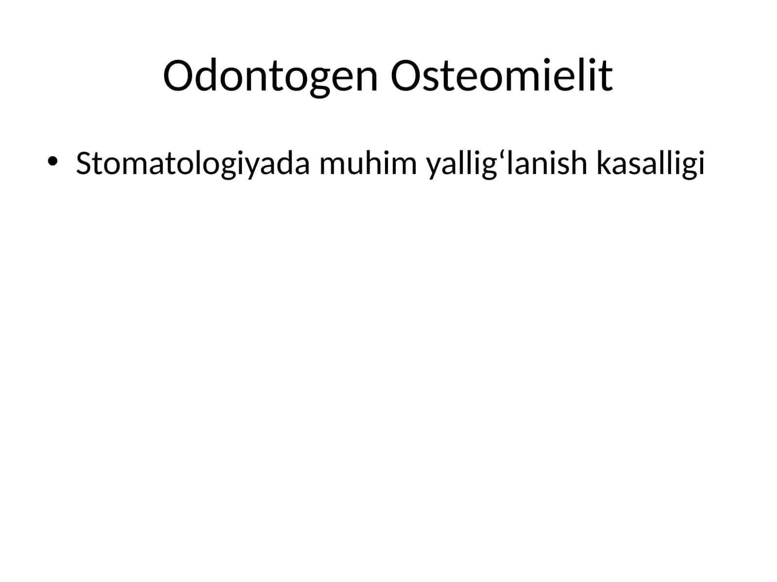 Odontogen Osteomielit 1