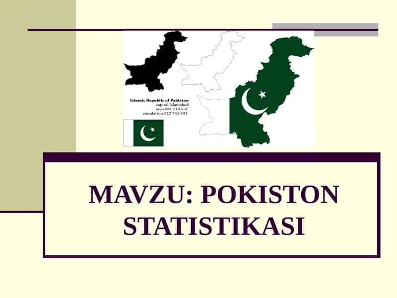 Pokiston statistikasi 1