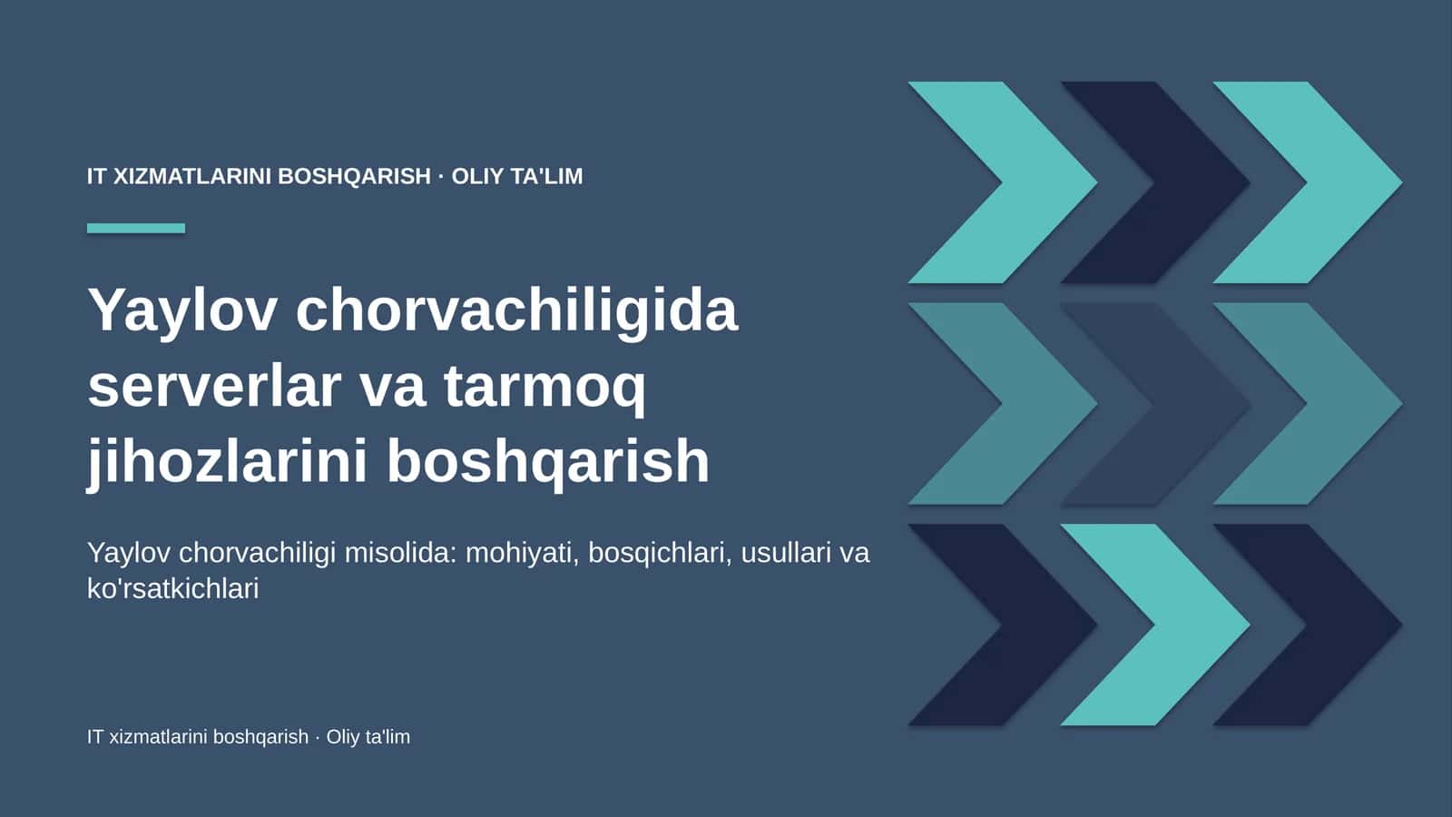 yaylov chorvachiligida serverlar va tarmoq jihozlarini boshqarish 4731 1