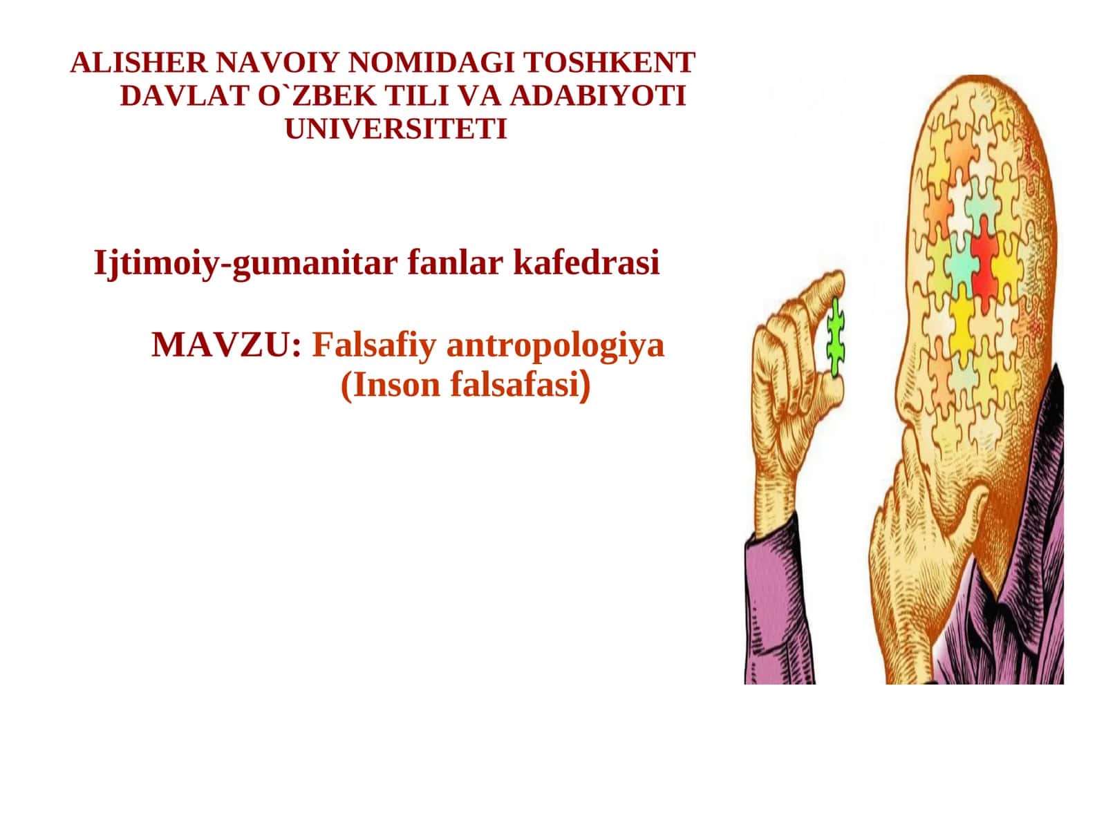 Falsafiy antropologiya (Insonfalsafasi) 1