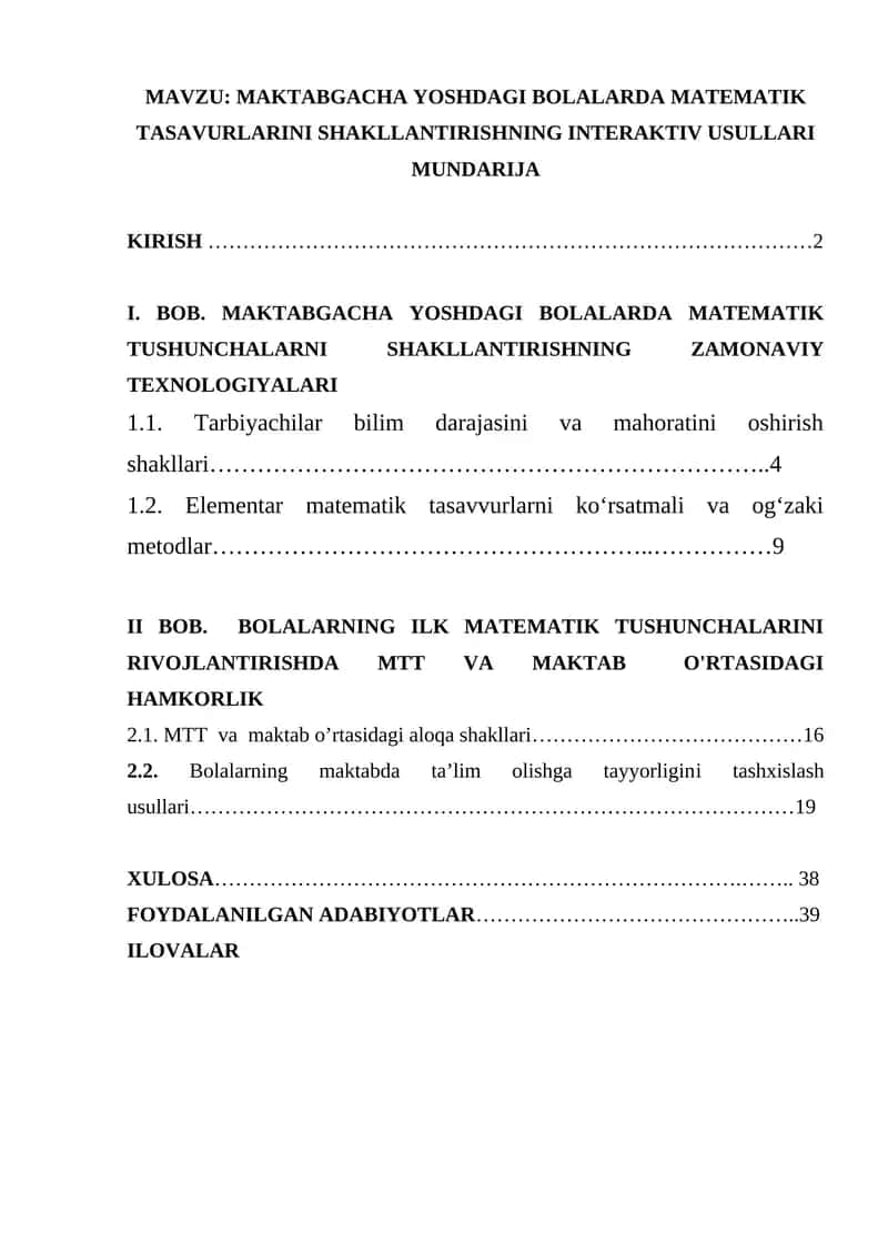 MAKTABGACHA YOSHDAGI BOLALARDA MATEMATIK TASAVURLARINI SHAKLLANTIRISHNING INTERAKTIV USULLARI 1