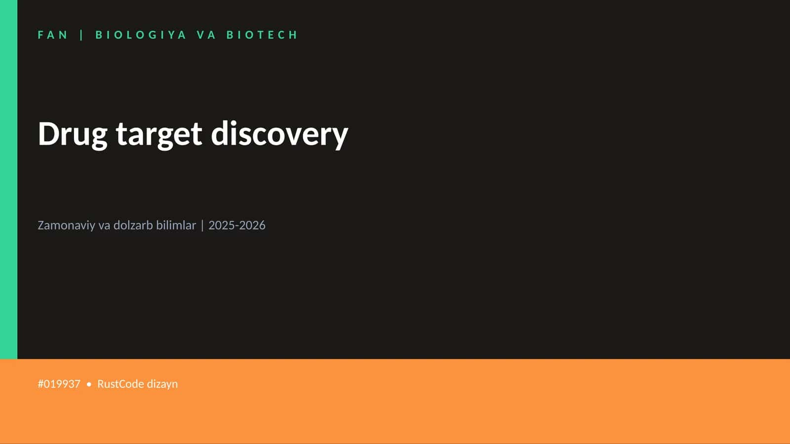 Drug target discovery 1