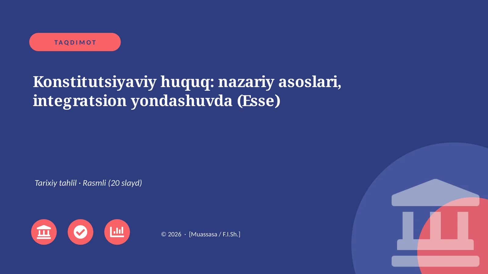 Konstitutsiyaviy huquq: nazariy asoslari, integratsion yondashuvda (Esse) 1