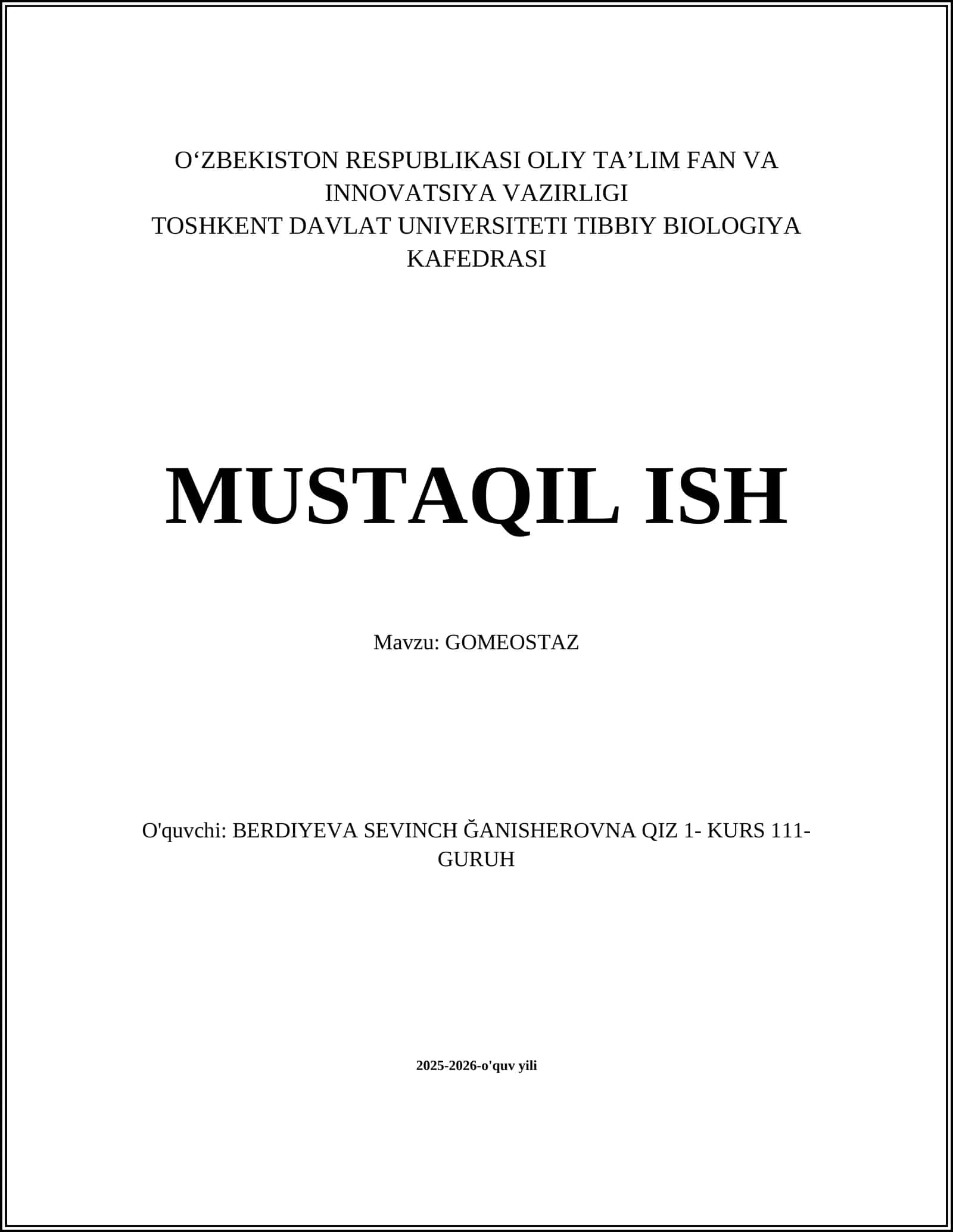 GOMEOSTAZ 1