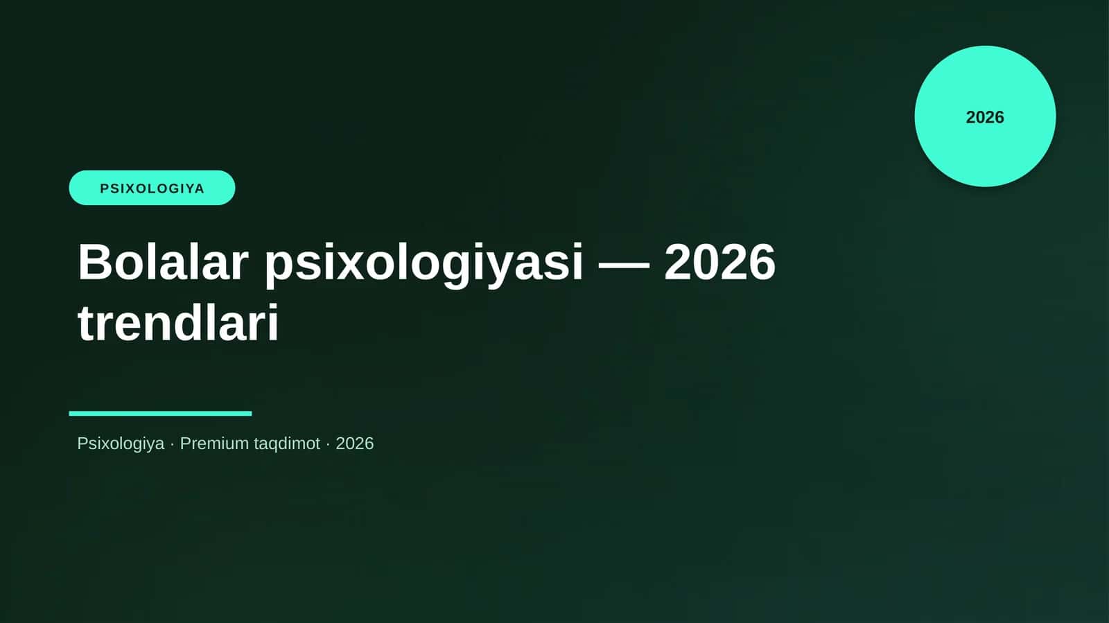Bolalar psixologiyasi — 2026 trendlari 1