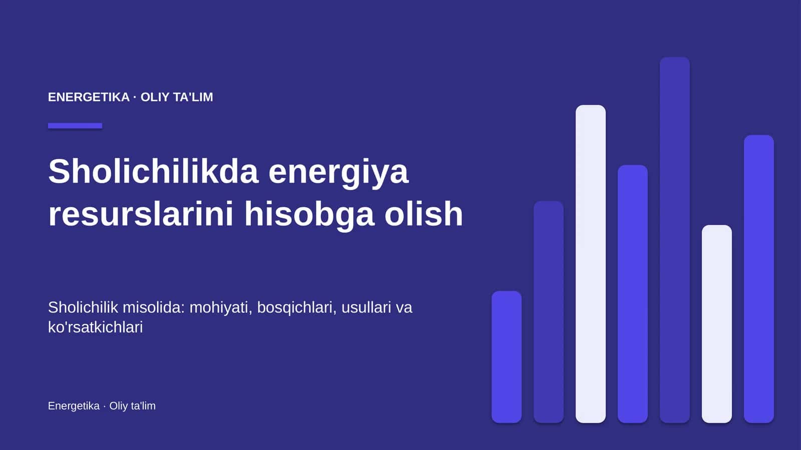 Sholichilikda energiya resurslarini hisobga olish 1