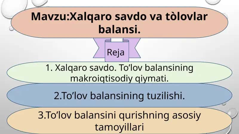 Xalqarosavdo to'lov balansi 1
