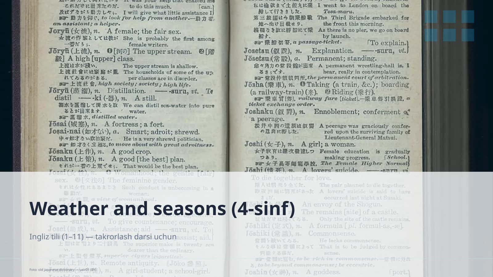 Weather and seasons (4-sinf) 1