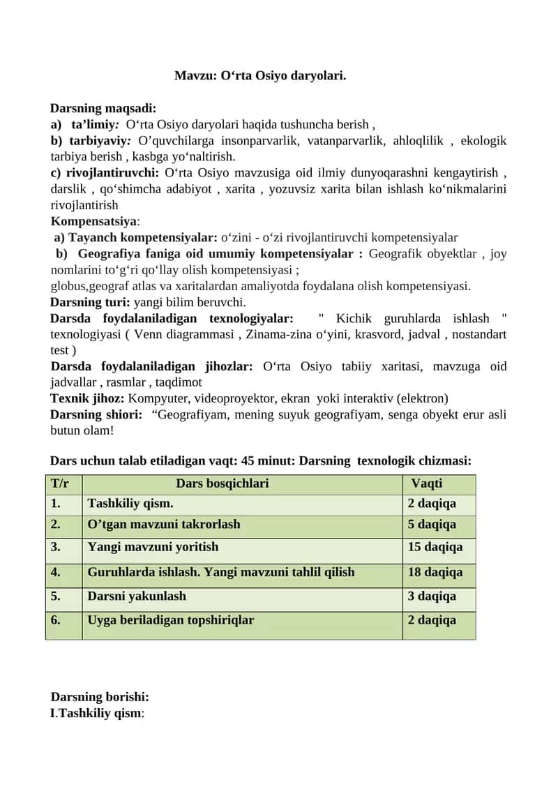 Oʻrta Osiyo daryolari 1
