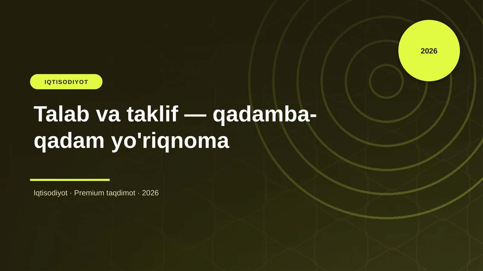 Talab va taklif — qadamba-qadam yo'riqnoma 1