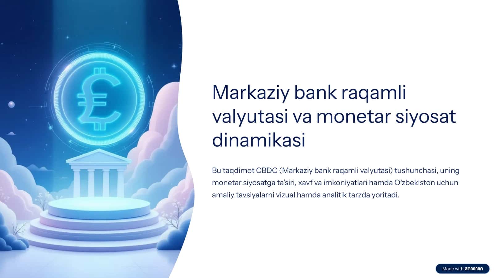Markaziy bank raqamli valyutasi va monetar siyosat dinamikasi 1