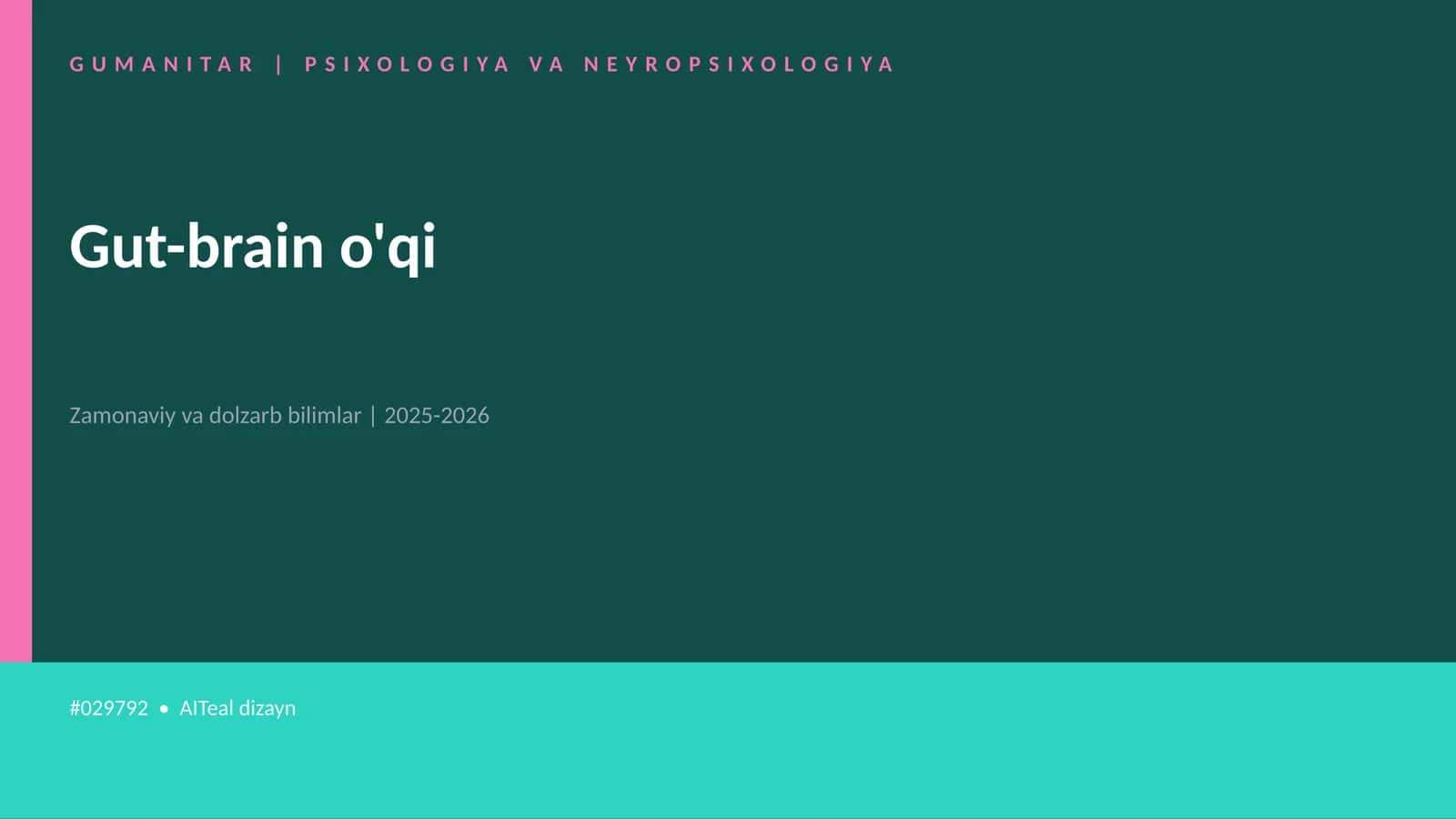 Gut-brain o'qi 1