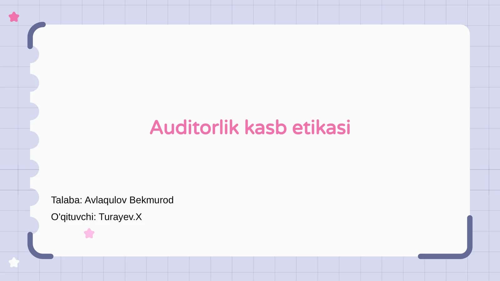 Auditorlik kasb etikasi 1