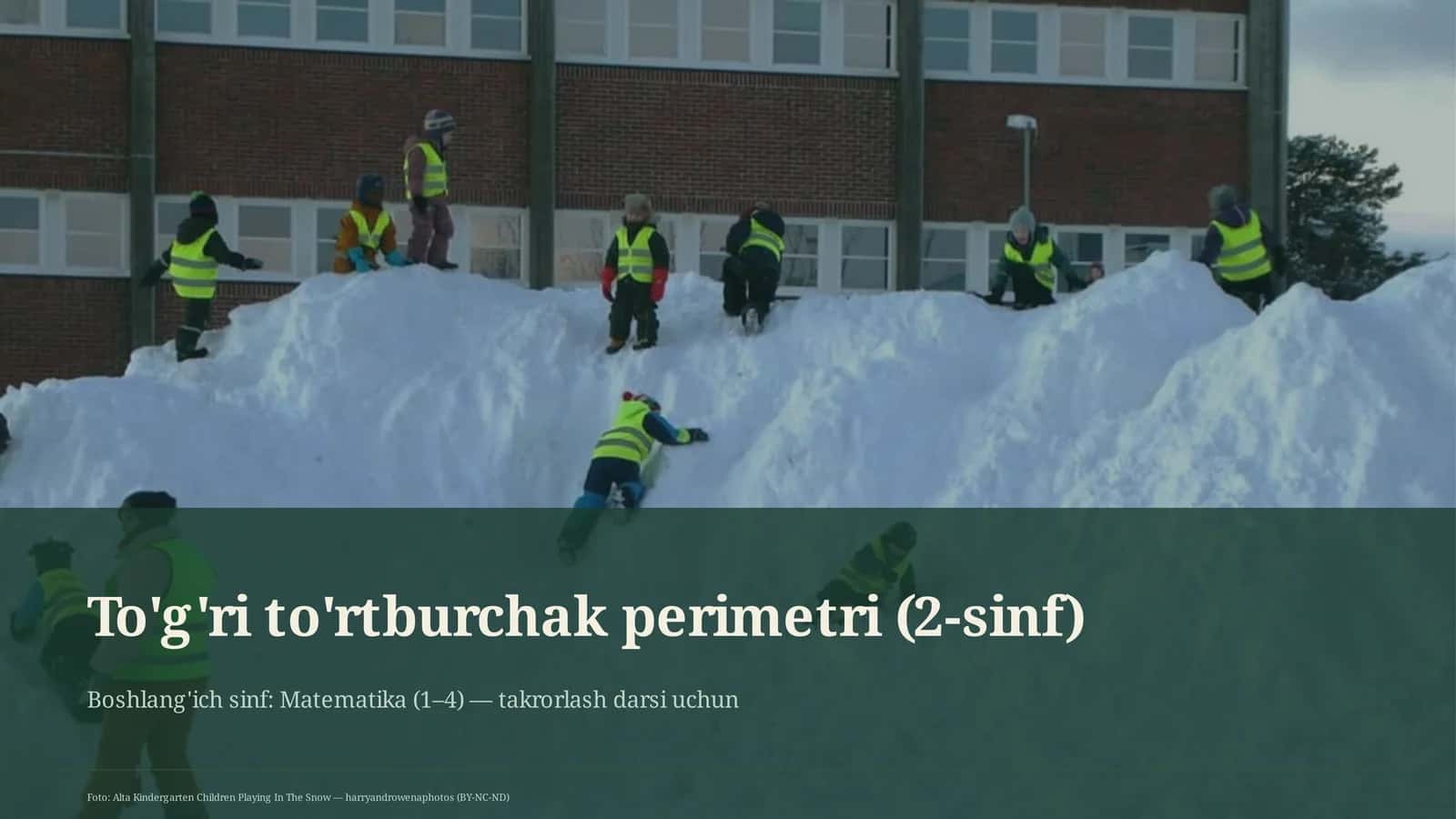To'g'ri to'rtburchak perimetri (2-sinf) 1