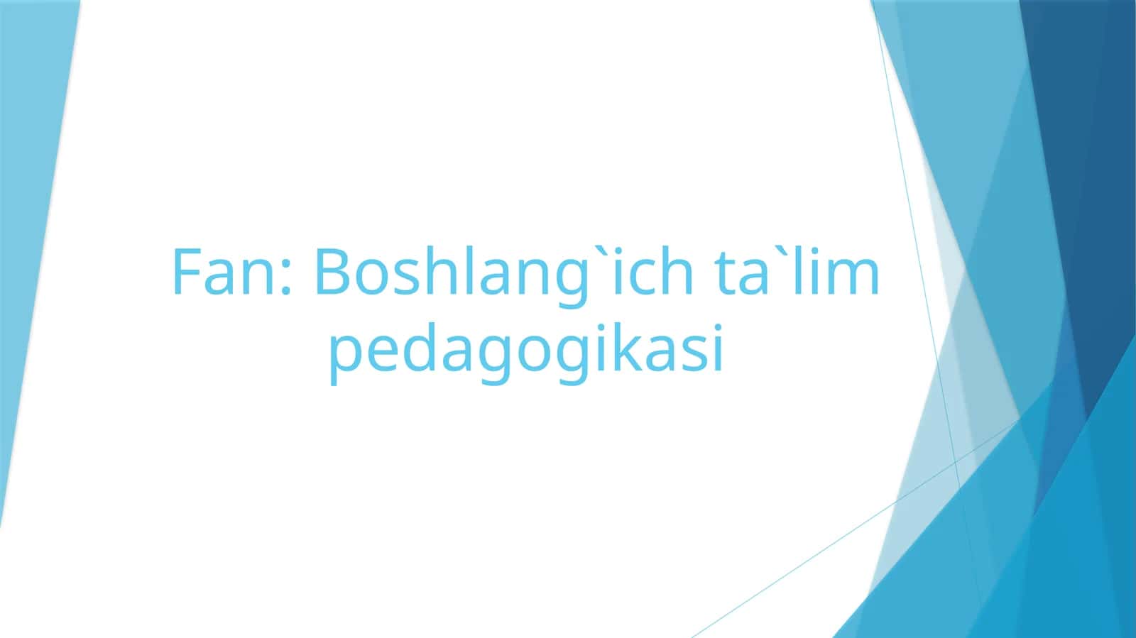 XIX ASRNINGIKKINCHI YARMI,XX ASR BOSHLARIDA TURKISTON O‘LKASIDA TARBIYA, MAKTAB VA PEDAGOGIK FIKRLAR 1