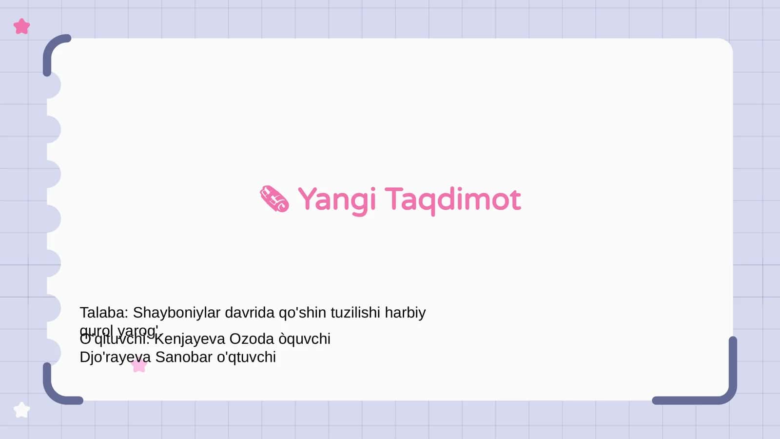 Yangi Taqdimot 1