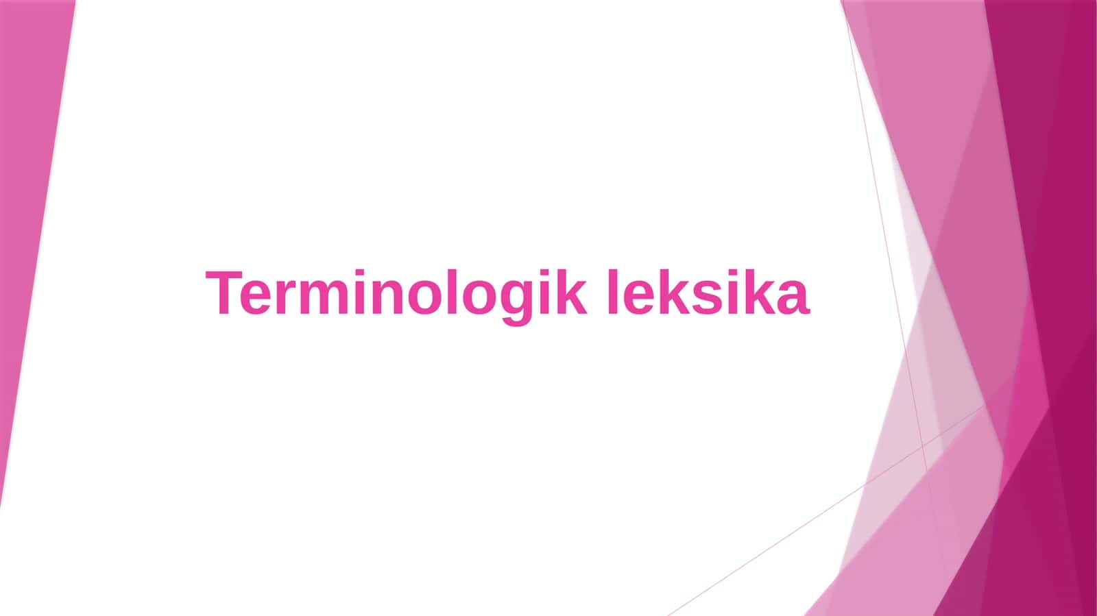 Terminologik leksika 1