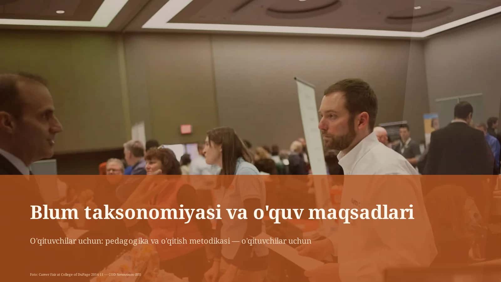 Blum taksonomiyasi va o'quv maqsadlari 1