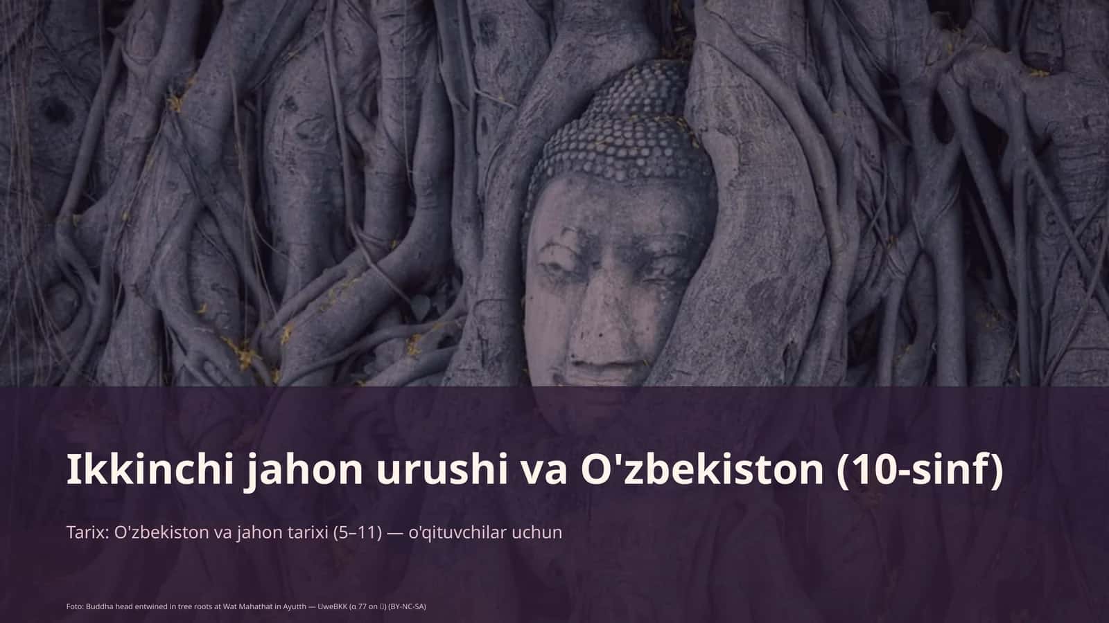 Ikkinchi jahon urushi va O'zbekiston (10-sinf) 1