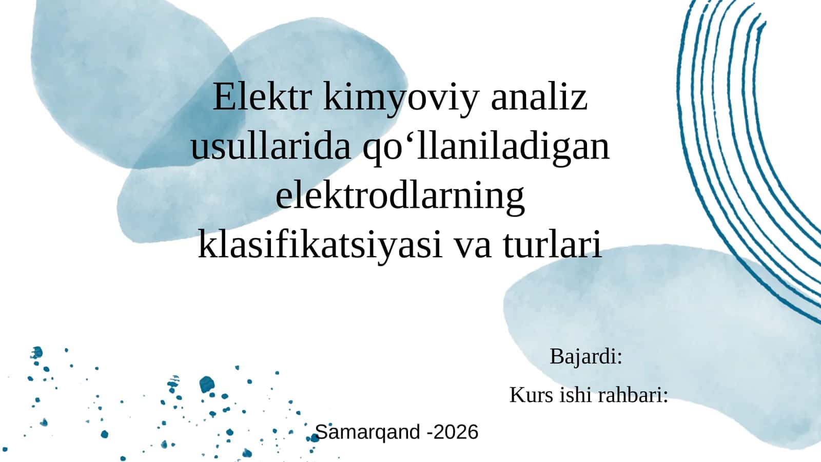 Elektrodlarning klassifikatsiyasi va turlari 1
