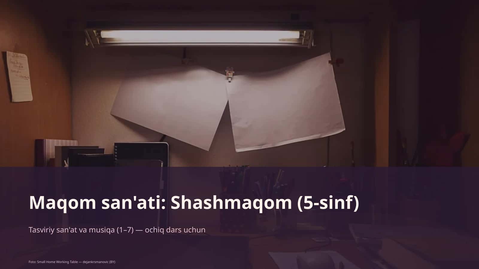 Maqom san'ati: Shashmaqom (5-sinf) 1