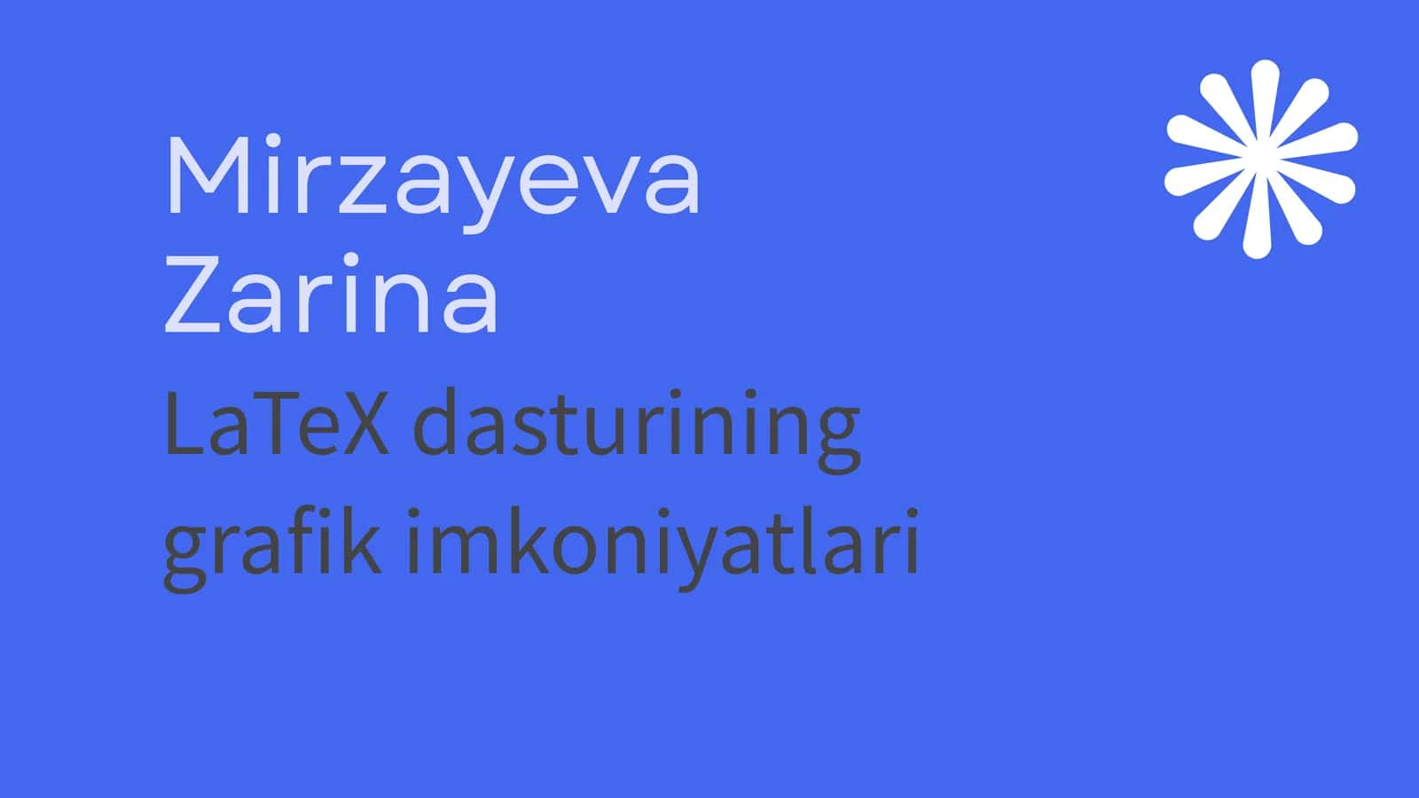 LaTeXdasturining grafika imkoniyatlari 1