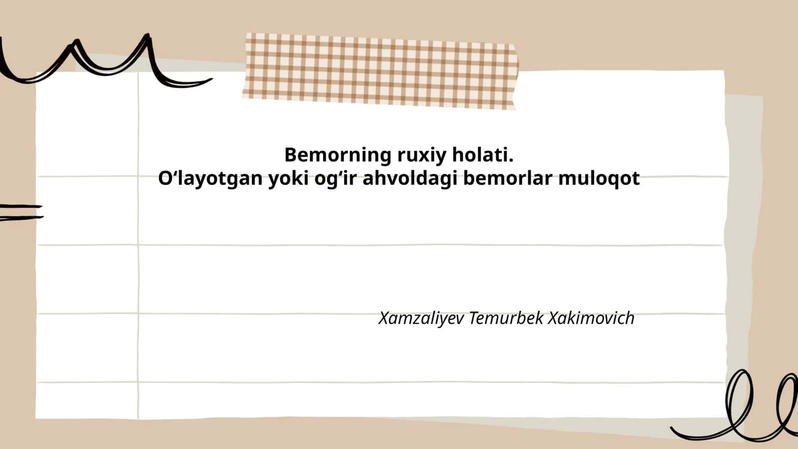 Bemorning ruxiy holati 1