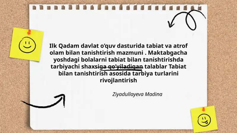 Ilk Qadam davlat o’quv dasturi 1