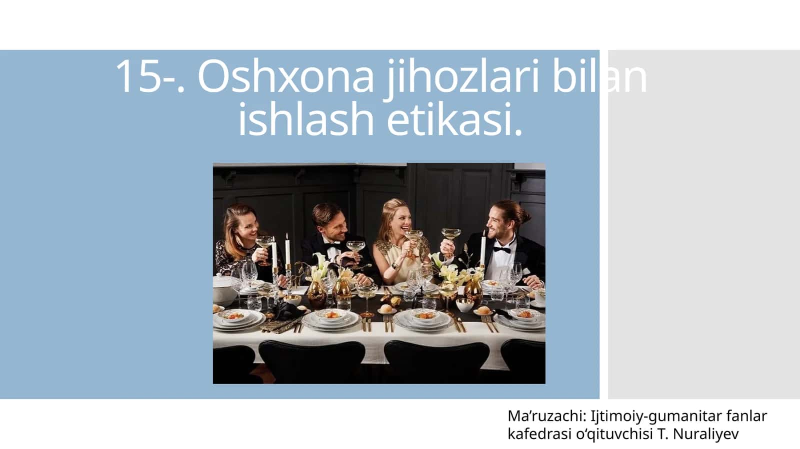 O‘tgan barcha mavzular yuzasidan har bir talaba bittadan ma’lumot aytishni boshlaydi 1