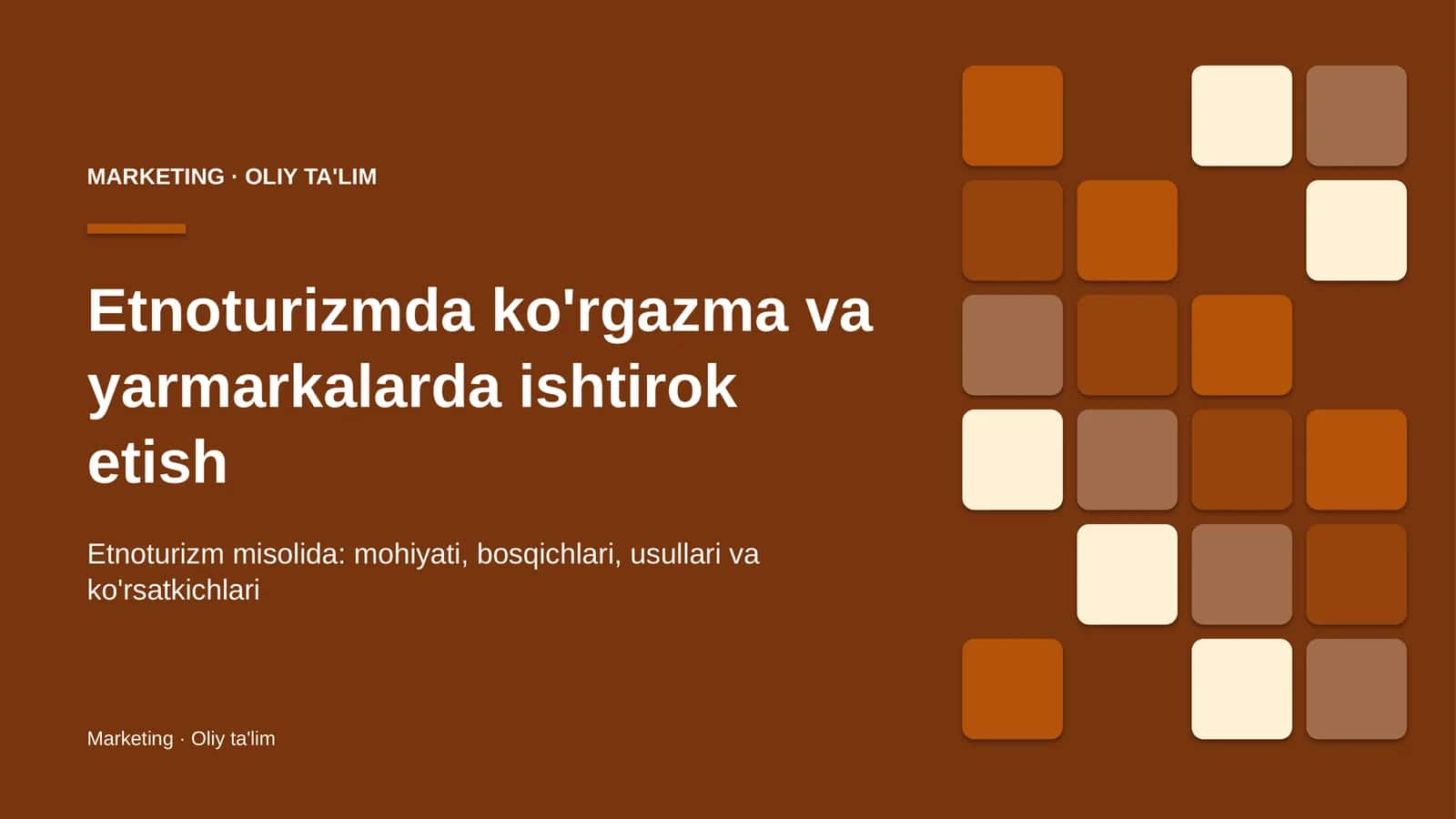Etnoturizmda ko'rgazma va yarmarkalarda ishtirok etish 1