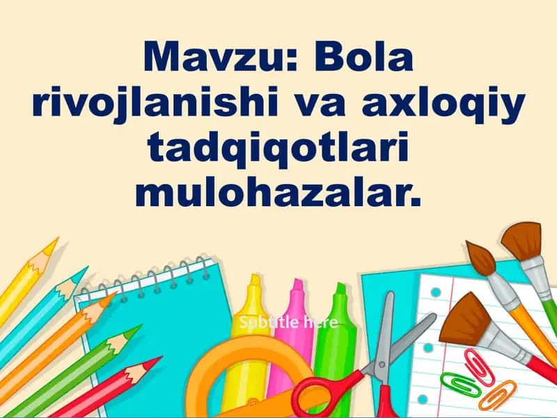 Axloqiy tarbiya 1
