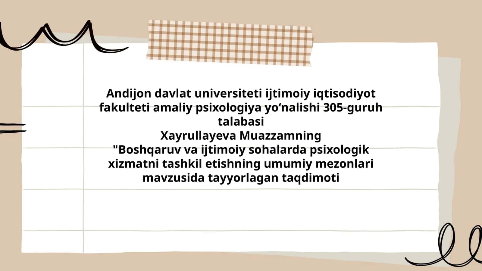 Boshqaruv va ijtimoiy sohalarda psixologik xizmatni tashkil etishning umumiy mezonlari 1
