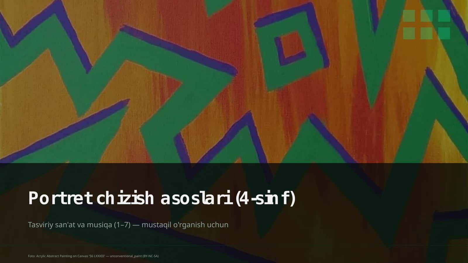 Portret chizish asoslari (4-sinf) 1