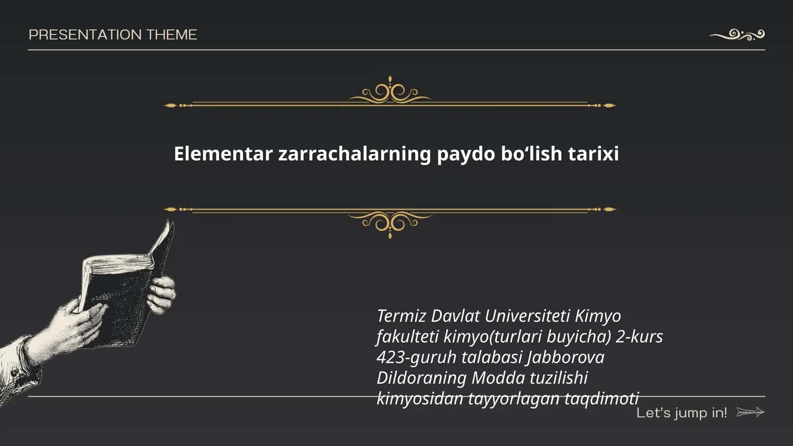 Elementar zarrachalarning paydo boʻlish tarixi 1