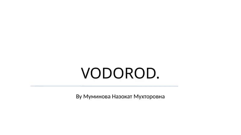 VODOROD 1