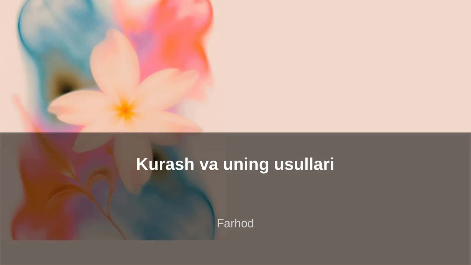 Kurash va uning usullari 1