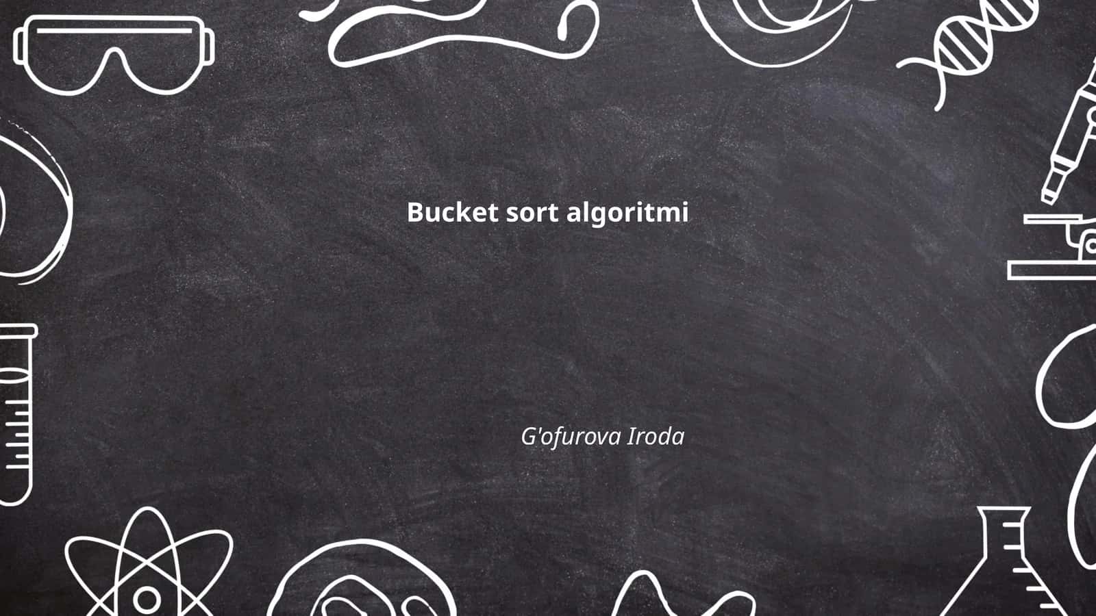 Bucket sort algoritmi 1