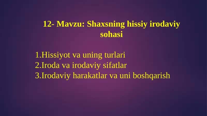 Shaxsning hissiyirodaviy sohasi 1