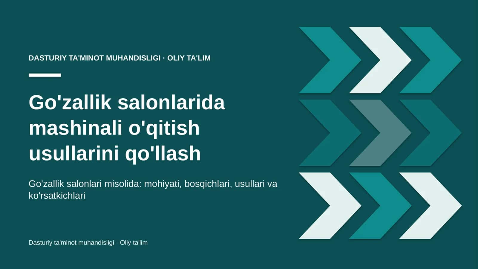 Go'zallik salonlarida mashinali o'qitish usullarini qo'llash 1