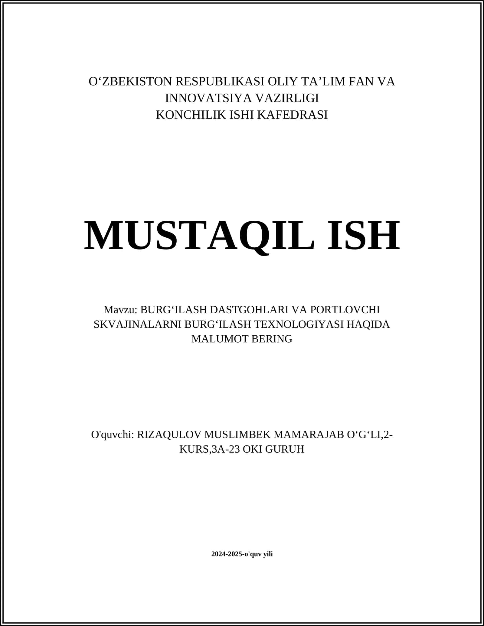 Portativ Burgʻilash Dastgohlari 1