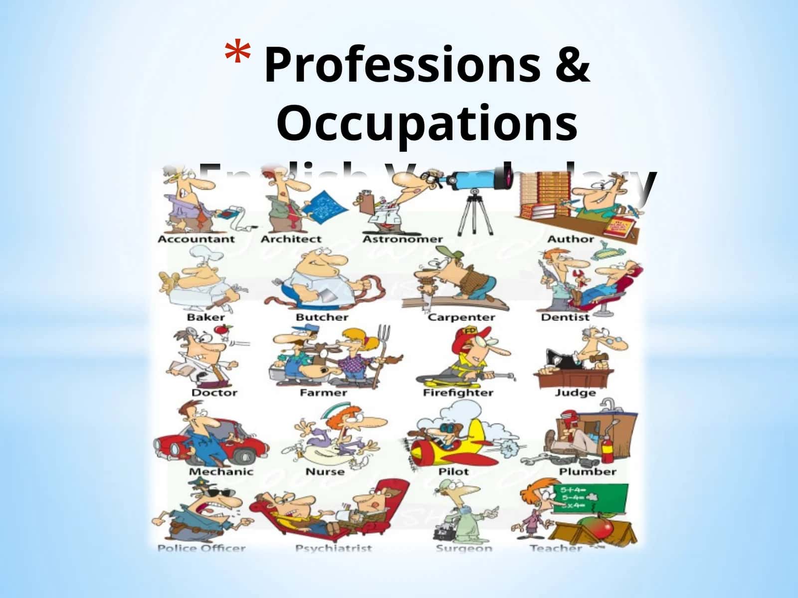 Professions & Occupations English Vocabulary 1