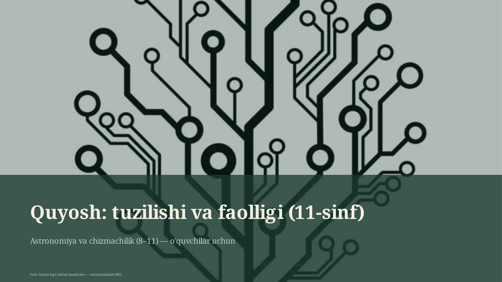 Quyosh: tuzilishi va faolligi (11-sinf) 1