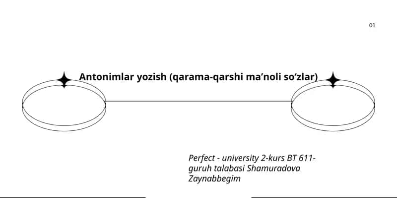 Antonimlar yozish 1